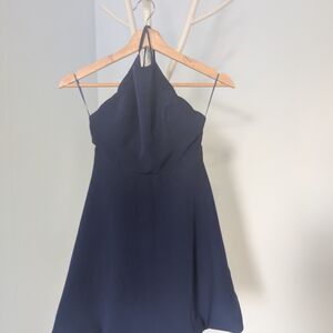 Lulu's Navy Halter Mini Dress